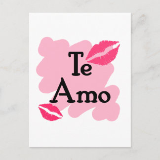 Te Amo - spanska I kärlek du Vykort