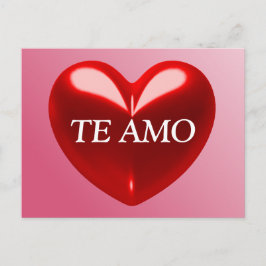 TE AMO (spanska) Vykort