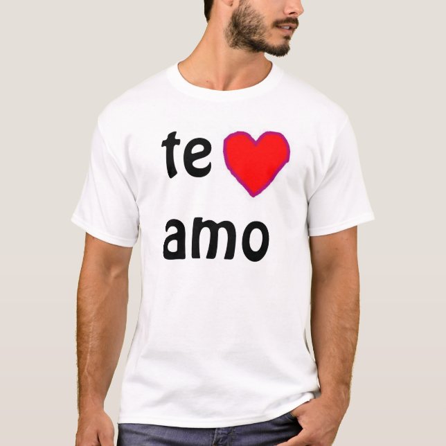 "Te amo" t-skjorta T-shirt (Framsida)