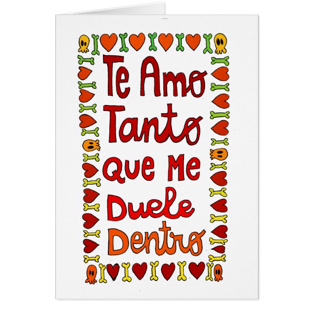 Te amo tanto OBS kort (Framsidan)