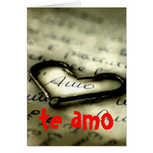 te amo, te amo hälsningskort