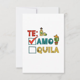 Te Amo Tequila Cinco De Mayo Rolig Tack Kort
