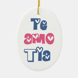 Te Amo Tia Julgransprydnad Keramik