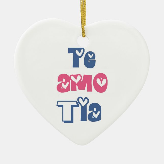 Te Amo Tia Julgransprydnad Keramik (Framsidan)