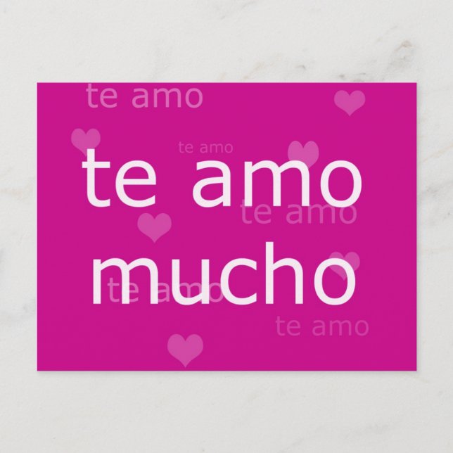 Te Amo-vykort Vykort (Framsida)