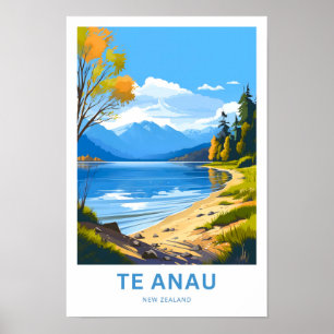 Te Anau New Zealand Travel Print Poster