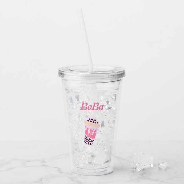 te av boba te bubbla take away mugg (Framsida Ice)