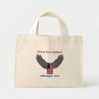 Te Bag på vitt, där Storlekare saker! Mini Tygkasse