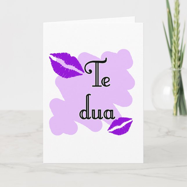 Te dua - Alban - jag älskar dig Helgkort (Framsida)