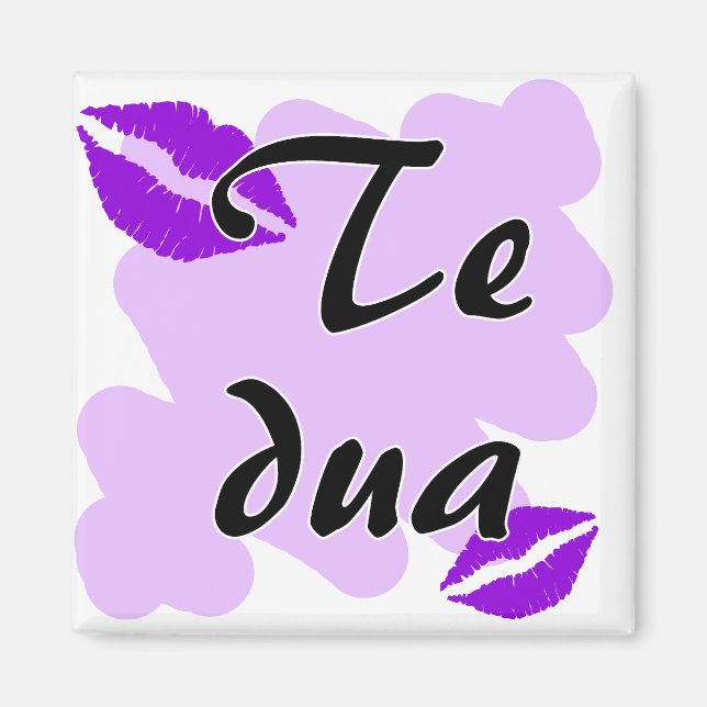 Te dua - albanska - jag Kärlek du Magnet (Framsidan)