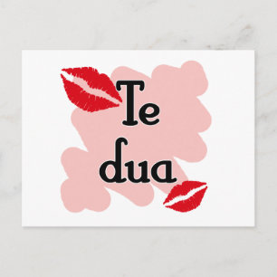 Te dua - albanska - jag Kärlek du Vykort