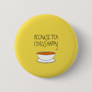 Te hittar lycklig slogan, japanska stil kopp knapp