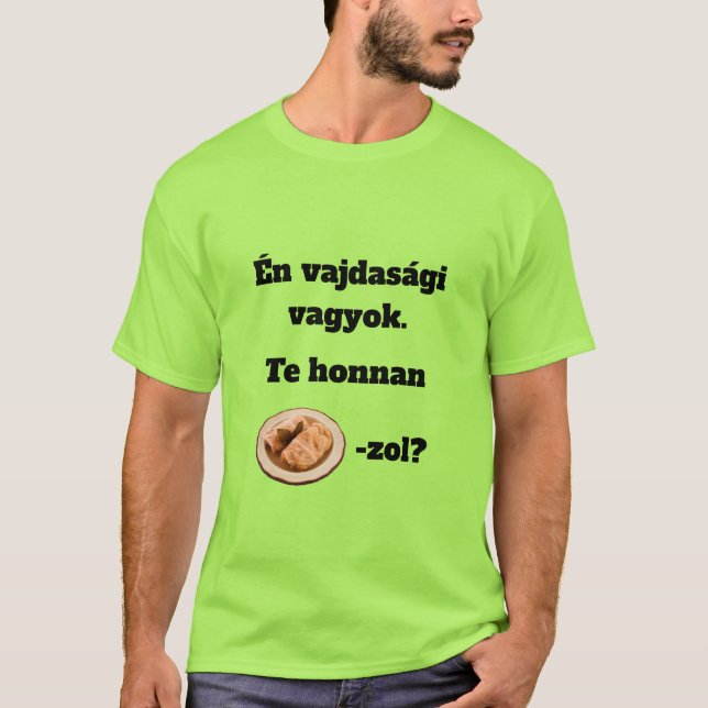 Te honnan SZÁRMA-zol? férfi rövid ujjú póló T Shirt (Framsida)