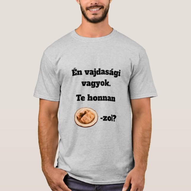 Te honnan SZÁRMA-zol? férfi rövid ujjú póló T Shirt (Framsida)