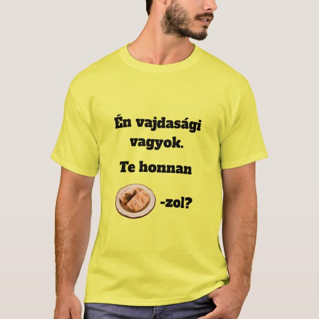 Te honnan SZÁRMA-zol? férfi rövid ujjú póló T Shirt (Framsida)