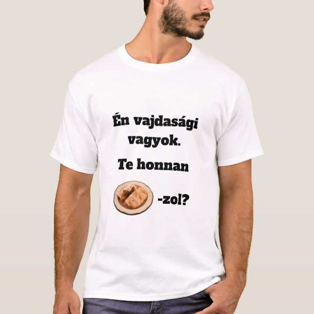 Te honnan SZÁRMA-zol? férfi rövid ujjú póló T Shirt (Framsida)