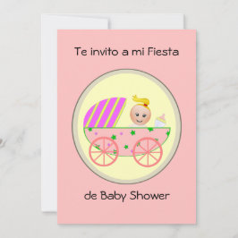 Te invito per baby shower för mi-fiestade inbjudningar