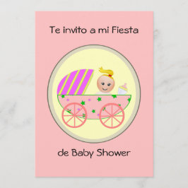 Te invito per baby shower för mi-fiestade inbjudningar
