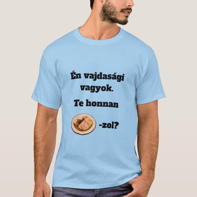 Te kommer SZÁRMA från var? herr t-shirt med korta  (Framsida)