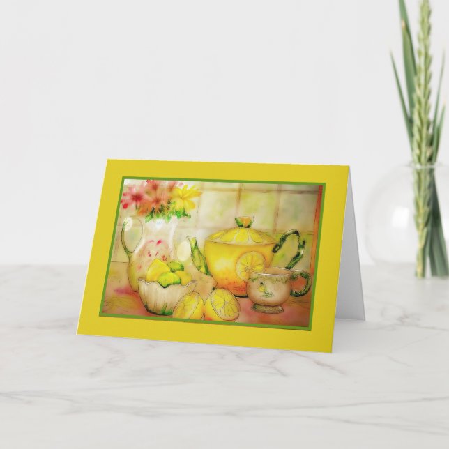 Te med citron  kort (Framsida)