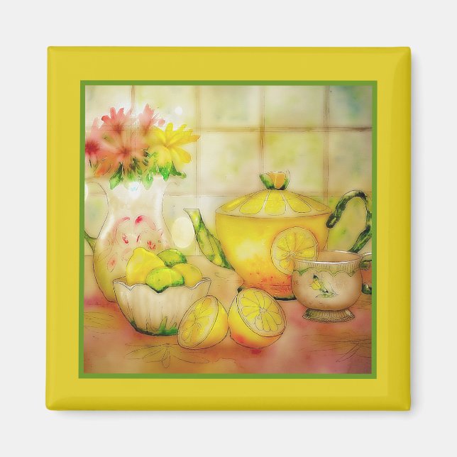 Te med citron magnet (Framsidan)