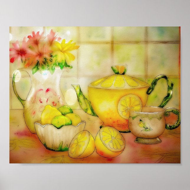 Te med citron  poster (Framsidan)