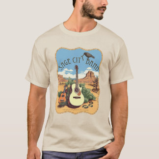 Te med en vis stadsbanddesign. t shirt