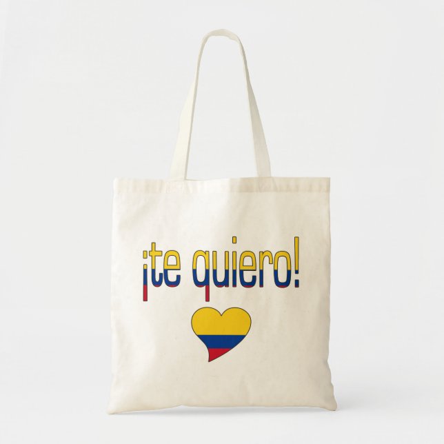 ¡ Te Quiero! Colombia flaggafärger Tygkasse (Framsidan)