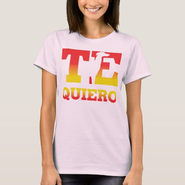 TE QUIERO Galgo Español Tee (Framsida)