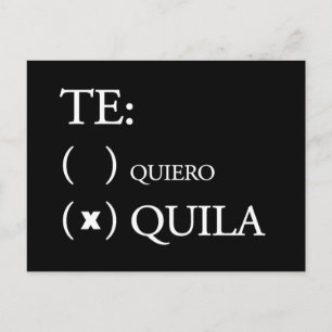 Te Quiero Tequila Vykort