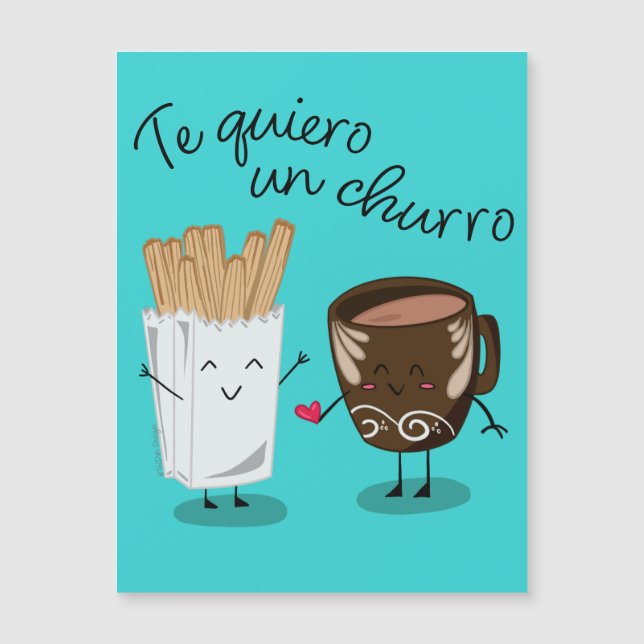 Te Quiero Un Churro Alla hjärtans dag-kort (Framsida)