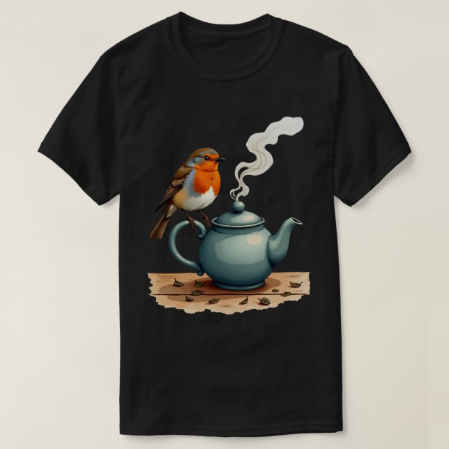 Te Rödhake T Shirt (Design framsida)