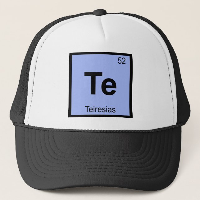 Te - Teiresias Grekiska Kemins Periodiska System Truckerkeps (Framsida)