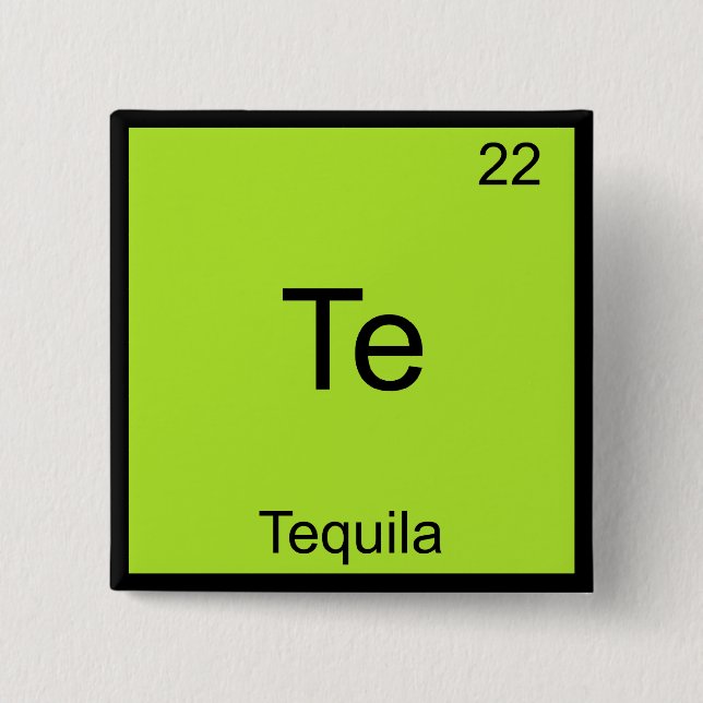 Te - Tequila Funny Chemistry Inslag Symbol Tee Knapp (Framsida)