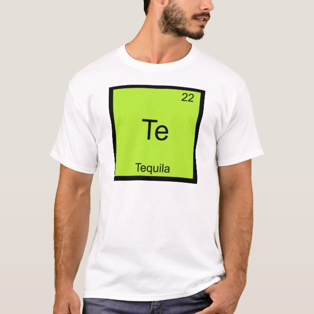 Te - Tequila Funny Chemistry Inslag Symbol Tee Shirt (Framsida)