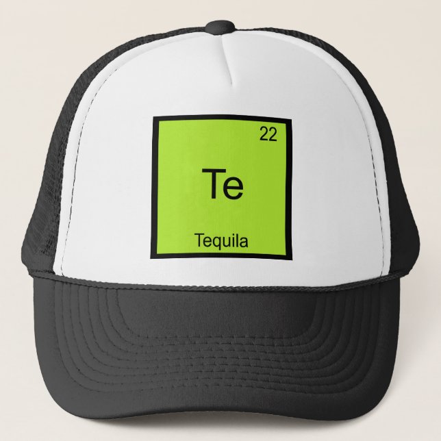 Te - Tequila Rolig Kemisk Element Symbol T-shirt Truckerkeps (Framsida)