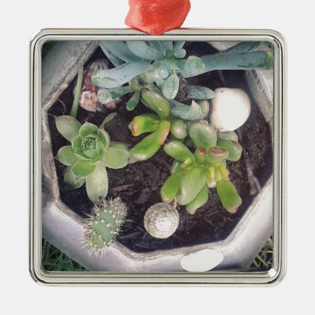 Te-tid?En planterad tekokare Julgransprydnad Metall (Framsidan)