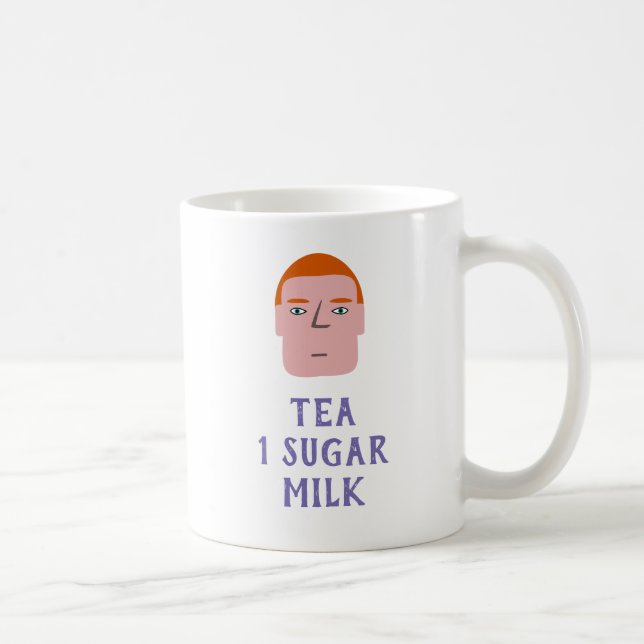 Tea 1-socker Mjölk Kaffemugg (Höger)