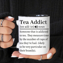 Tea Addict Definition Två-Tonad Mugg