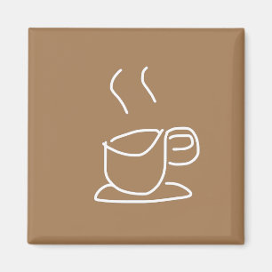 Tea Älskare Coffee Älskare modern enkel Magnet