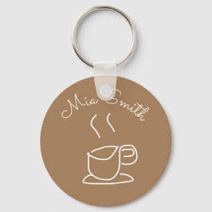 Tea Älskare Coffee Älskare modern enkel Nyckelring