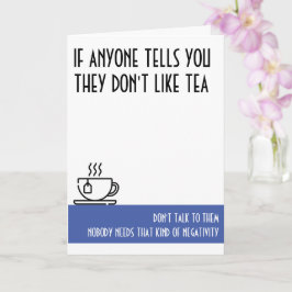 Tea Älskare Standard Blue Birthday Card Kort