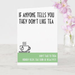 Tea Älskare Standard Grönt Birthday Card Kort