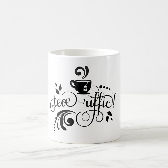 Tea Älskare, Tea Drinker, Tea Mugg, Typografi Kaffemugg (Center)
