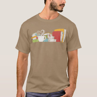 Tea And Book Reading retro T Shirt