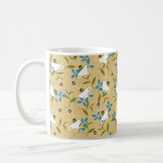 Tea är alltid en bra idé mönster kaffemugg (Vänster)
