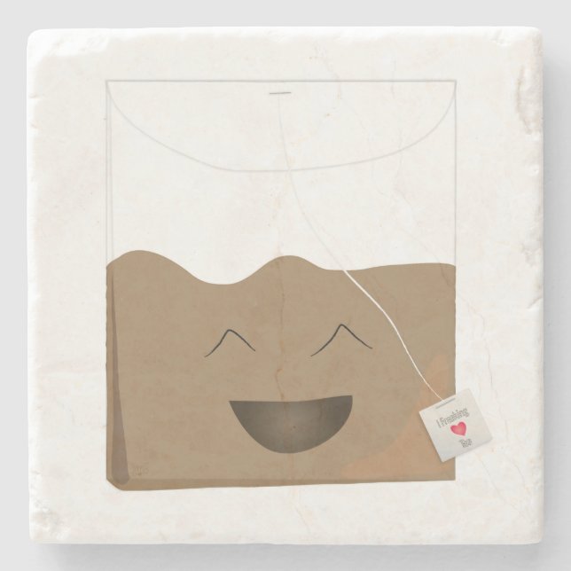 Tea är min bag underlägg sten (Framsidan)