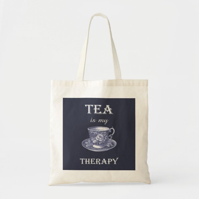 Tea är min terapeutiska bläck tygkasse (Framsidan)