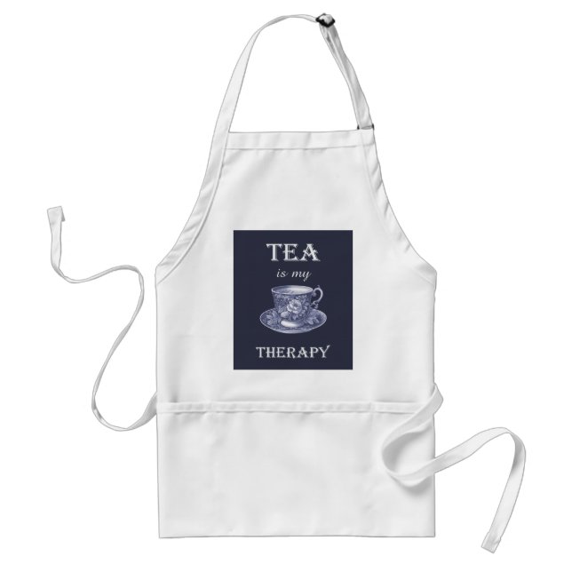 Tea är min terapi Apron Förkläde (Framsidan)