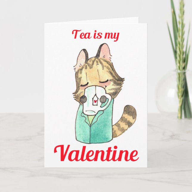 Tea är min Valentine Helgkort (Framsida)